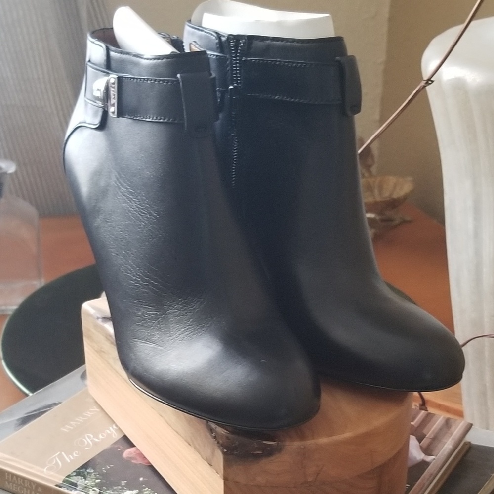 Coach leather ankle boots